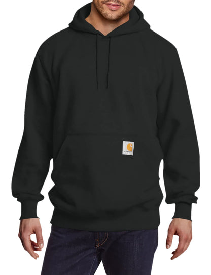 Carhartt mens Rain Defender Paxton Heavyweight Hooded Sweatshirt (Big & Tall) novelty hoodies, Black, 4X-Large US
