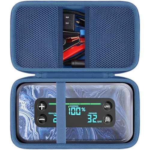 khanka Stroage Case for HALO Bolt Ultimate 2.0/HALO Bolt Air +1750 Portable Car Battery Jump Starter,Case Only (Blue)