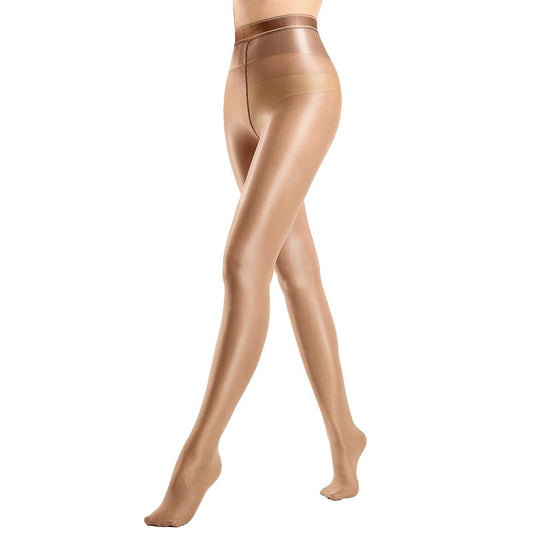 Aaronano Shiny Pantyhose for Women Shimmer Dance Tights 70D Oil High Waist Stockings Jazz Tights(S)