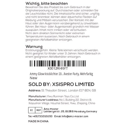 Ammy Glow-205 Pcs-Glow Sticks Bulk Party Pack -halloween party favors,Glow in The Dark Party Supplies - Eye Glasses, Glow Bracelets & Necklaces - Wedding Favors