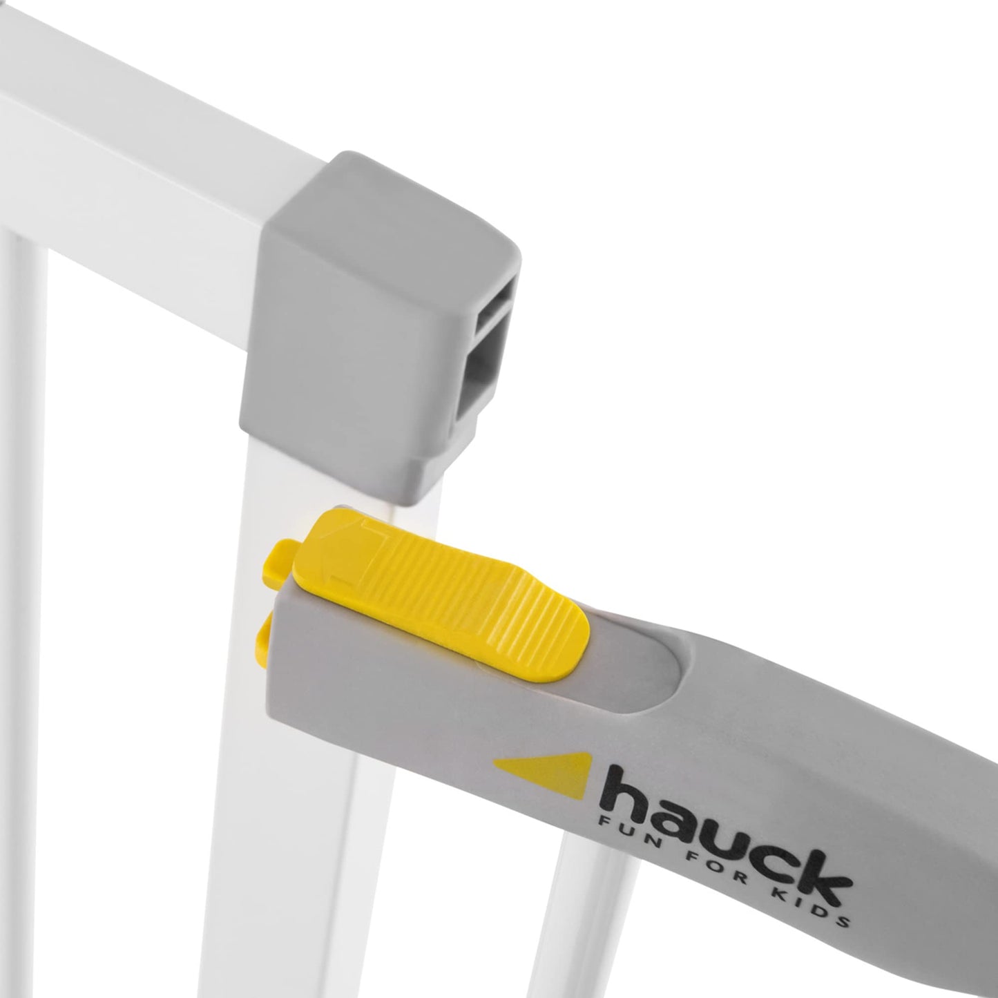 hauck Safety Gate for Doors and Stairs Open N Stop KD incl. 9 cm Extension / Pressure Fit / 84 - 89 cm Large / Metal / White