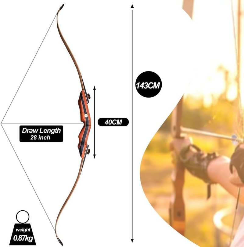 PMZ Flame Z8 Takedown Recurve Bow - 60" Right-Handed Ergonomic Design for Adults | Ideal for Beginners & Advanced Archers (20-60 lbs)