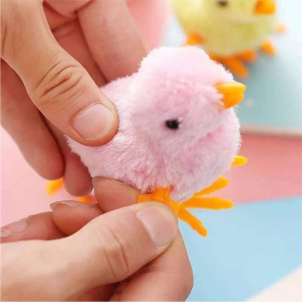 CICITOYWO Bunny and Jumping Chick Wind Up Toys Novelty Chicken Hopping Windup Toy for Kids Toddlers Adult Easter Egg Hunt Basket Stocking Stuffers Party Favors Goody Bag Fillers Gifts (Colorful-1)