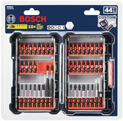 BOSCH 44 Piece Impact Tough Screwdriving Custom Case System Set SDMS44