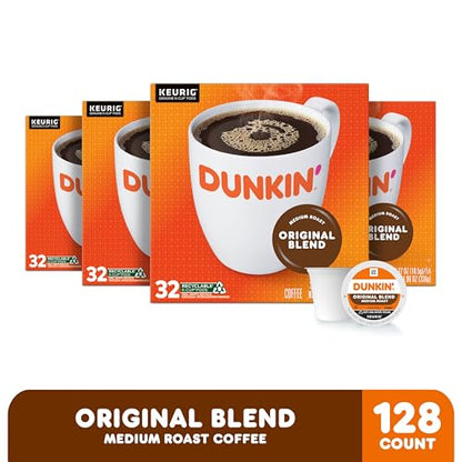 Dunkin' Original Blend Medium Roast Coffee, 128 Keurig K-Cup Pods