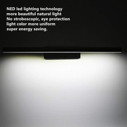 Lightess Bathroom Wall Light Led Mirror Lights with Switch 5W Bathroom Above Mirror Lamps 180° Adjust Picture Wall Lights Stainless Steel IP44 Lights for Mirror Mains Powered 6000K Cold White - 40cm