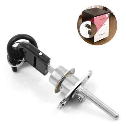 2 Piece Cabinet Plunger Lock Furniture Desk Drawer Plunger Lock Cupboard Cam Lock with Key for Filing Cabinets Wardrobe Display Cabinet Furniture