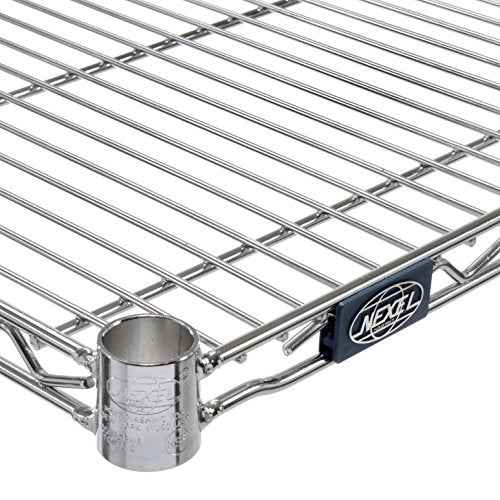 Nexel Additional Wire Shelf for Wire Shelving Units, 600-800 lb Capacity, 18"W x 36"L, Chrome Finish