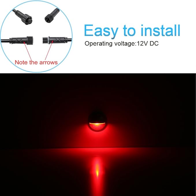 FVTLED LED Deck Lighting Kits, 10pcs WiFi Controller Φ1.97 Low Voltage LED Deck Lighting RGB Recessed Light Compatible with Alexa Google Home Wireless Smart Phone RGB Lamp