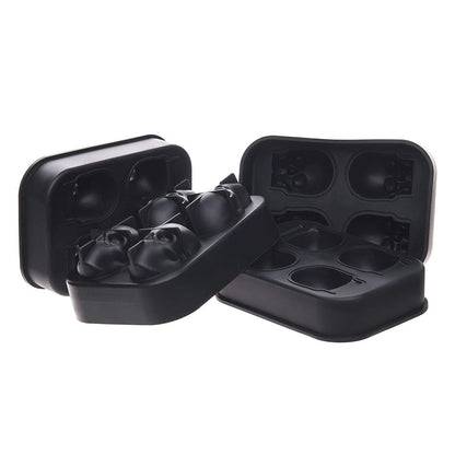 CHIYAN 3D Skull Silicone Ice Cube Mold - 2 Pack 1.9″ Easy Release Flexible Silicone Freezer Tray, Reusable Whiskey Ice Cubes Mold Skull for Party Cocktails Champagne and Drinks