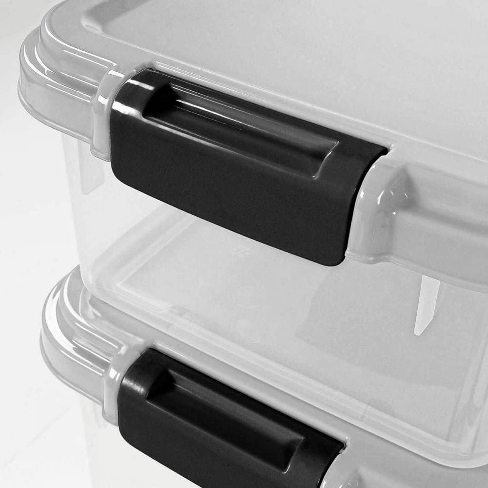 Prime Paws 3-Piece Airtight Pet Food Storage Container with Measuring Scoop Plastic Pet Dog Cat Animal Dry Food Dispenser (Grey)