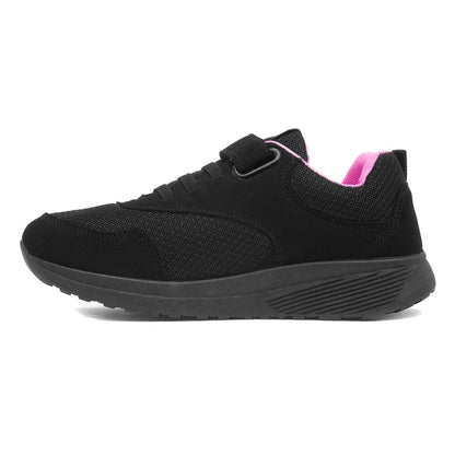 XL Kids Black Easy Fasten Trainer - Size 1 UK - Black