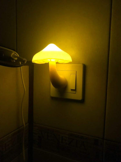 AUSAYE Sensor LED Night Light Plug in Wall Lamp, Energy Saving NightLight Cute Mushroom Night Lights for Adults Kids Bedroom,Bathroom,Toilet, Stairs, Kitchen,Hallway Corridor Warm White