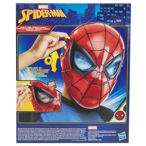 Marvel Spider-Man Glow FX Mask, Light-Up Role Play Toy, Super Hero Toys for Kids Ages 5+