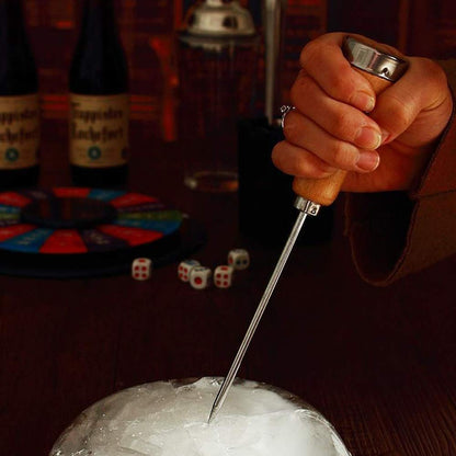 Fireboomoon 3 Pack Stainless Steel Ice Pick with Safety Wooden Handle for Home Kitchen Restaurant Bar(8.5 Inches)