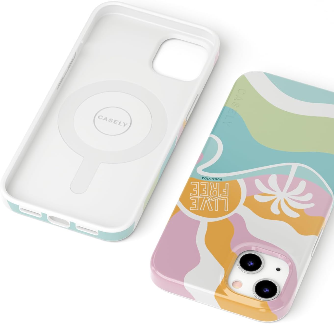 Casely iPhone 13 Case | Field of Flowers | Pastel Floral | Compatible with MagSafe | Classic Ultra Slim Design