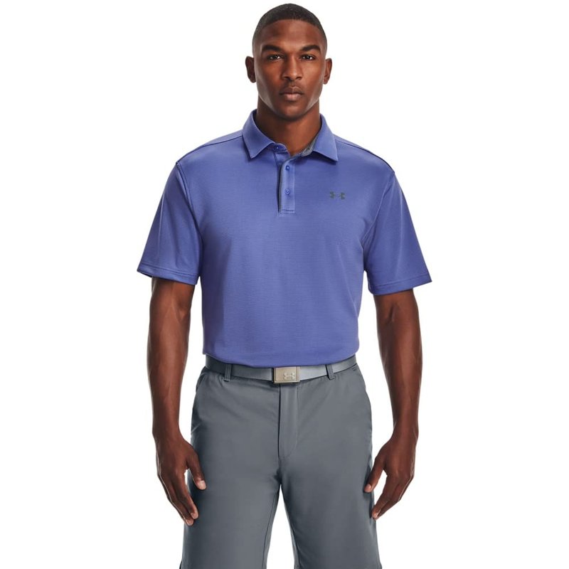 Under Armour Men's Tech Golf Polo, Starlight (561)/Pitch Gray, Large
