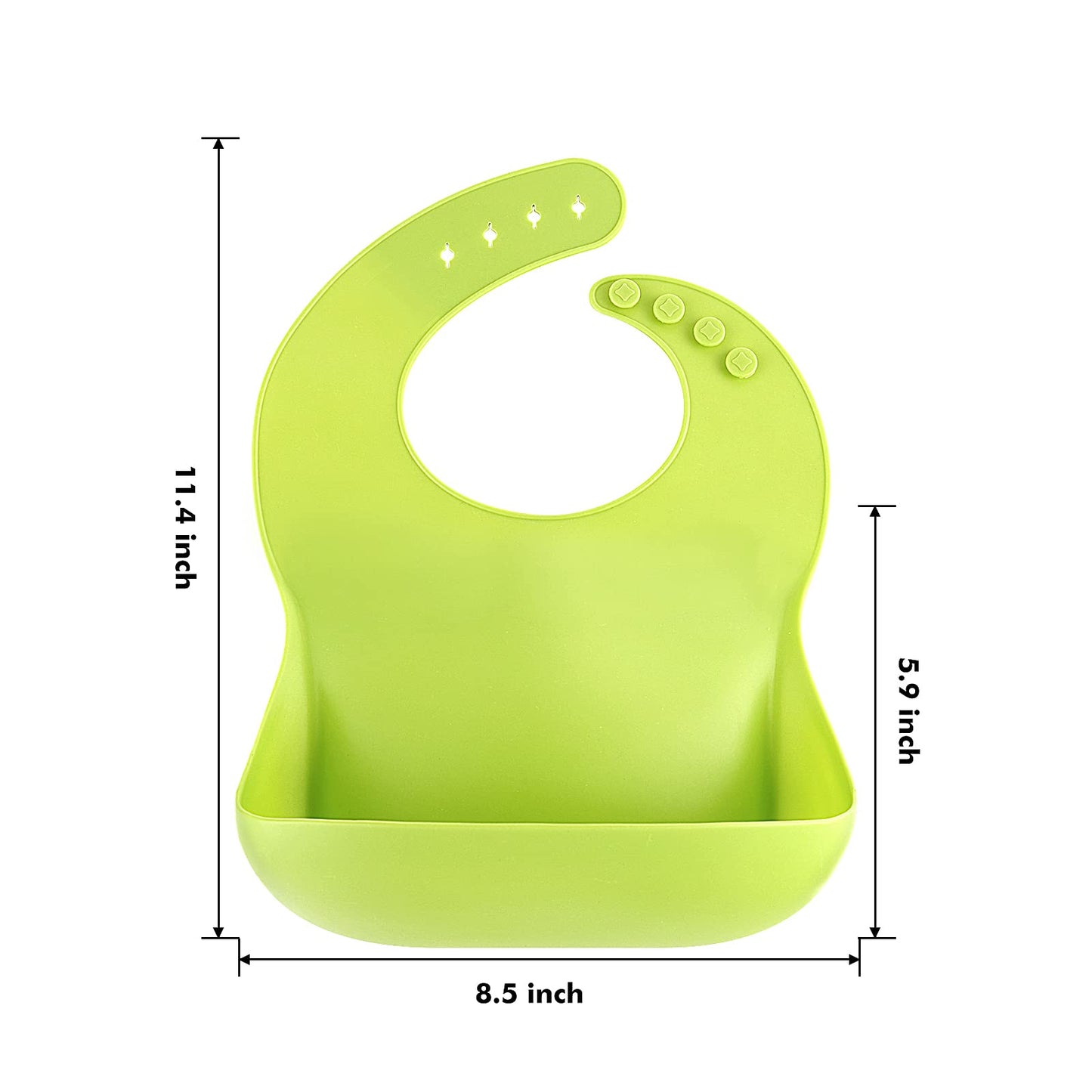 Eascrozn Silicone Bibs for Babies & Toddlers Set of 3, Silicone Baby Bibs for Boy and Girl, Adjustable Soft Waterproof Bib