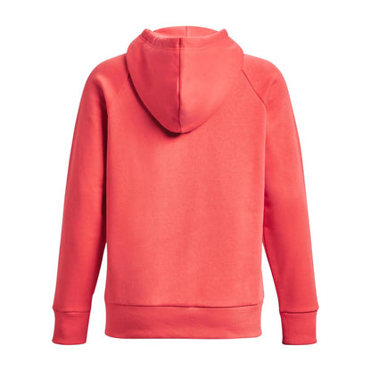 Under Armour Womens Rival Fleece Hoodie, (690) Venom Red / / White, X-Small