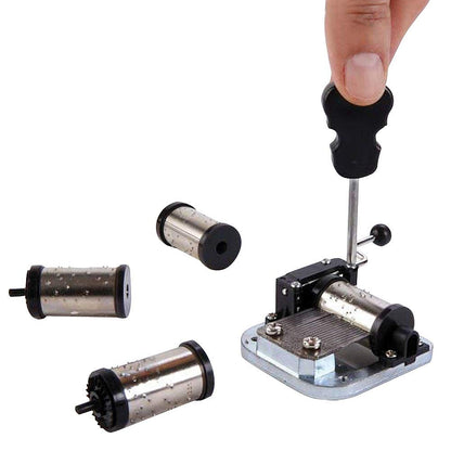 Kikkerland DIY Build Your Own Hand Crank Music Box Mechanical Movement Tool Kit, Custom Songs, Gifts for Music Lovers