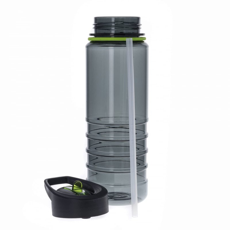 ASR Outdoor 25oz Tritan Flip Top Cap Water Bottle with Straw Smoke Grey