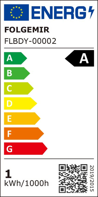 FOLGEMIR 1 m LED Strip with Motion Sensor, Battery Operated Night Light with PIR Sensor, Waterproof Cabinet Lighting, Self-Adhesive Fairy Lights (3000 K Warm White, 1 m)