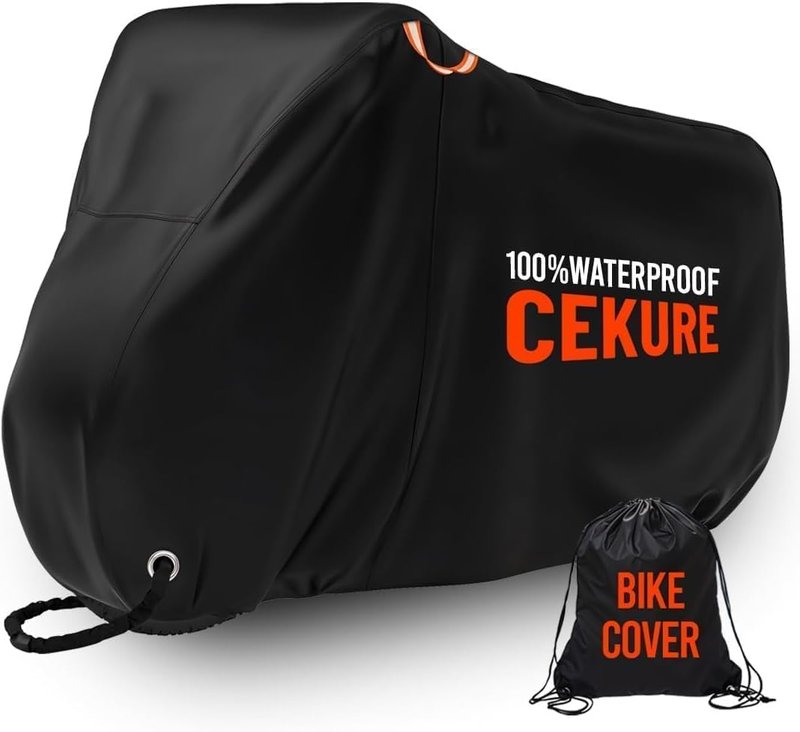 Cekure Bike Cover for 2-3 Bikes - 600D Bike Covers Outdoor Storage Waterproof & Heavy Duty, Bicycle Cover for 2 eBike, Mountain Bike, Road Bike, Hybrid Bike, Beach Cruiser Bike, Scooter and More