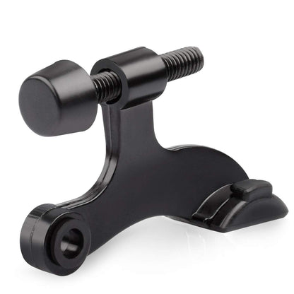 HOMOTEK 8 Pack Hinge Pin Black Door Stopper,Adjustable Deluxe Heavy Duty Door Stopper 2-1/2"x1-3/4”,with Black Rubber Bumper Tips