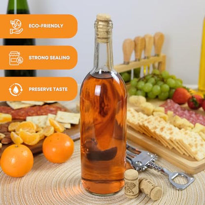 FastRack Bag of 100, #8 Straight Wine Corks for Wine Bottles | 1.73" x 0.87" (44 mm x 22 mm) Beige | Bottle Stoppers | Replacement Corks for Bottles – Reliable Fit and Consistent Seal