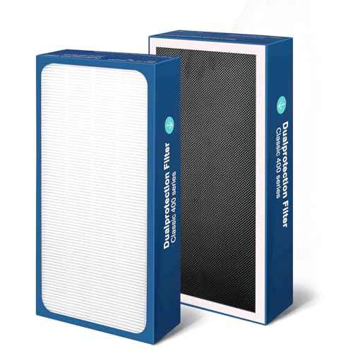 Upgraded Classic 400 Series Replacement Filter,Compatible with Blueair 400 Series Air Purifier Replacement Filter, Part# 480i,402,403,405,410,455EB,450E Replacement Filter (400 1Pack Upgraded)
