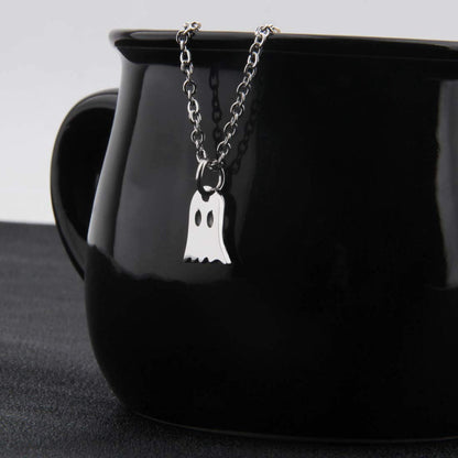 BNQL Tiny Cute Ghost Necklace Halloween Funny Jewelry