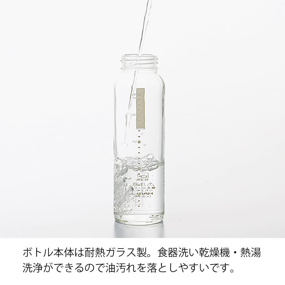 Hario Glass Dressing Bottle for Oils/Vinegars with Drip Resistant, Transparent
