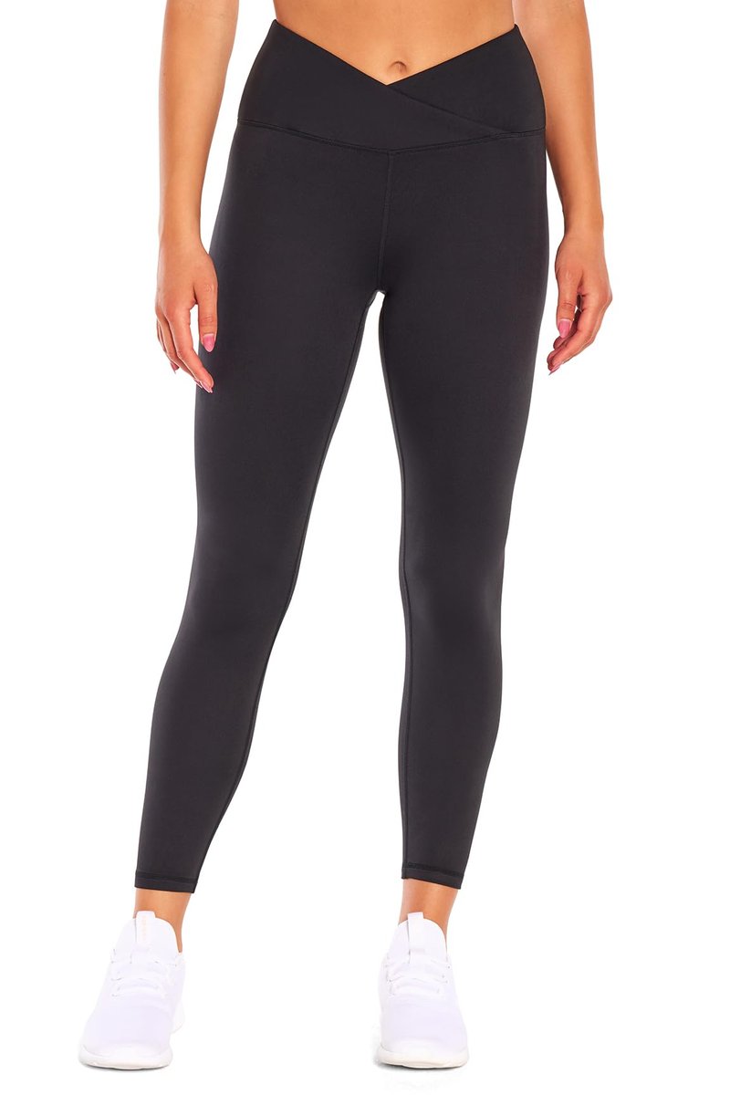 Balance Collection Womens Crossover High Rise Legging, Black