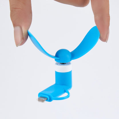 DNTESR Mini Cell Phone Fan 2-in-1 Fan Compatible for iPhone, iPad, Android Smartphone,Tablet - Colorful and Powerful- Cell Phone Summer Accessories (6-Pack)