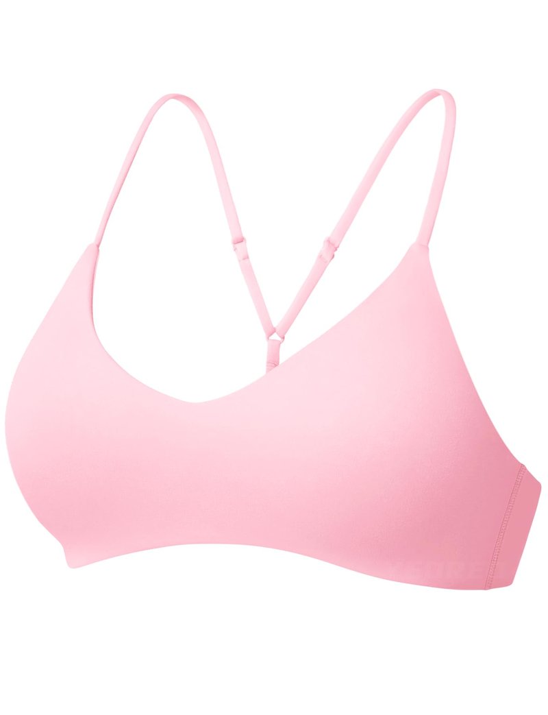 YEOREO Workout Sports Bras for Women Padded Y Back V Neck Bra Adjustable Straps Zaahira Backless Gym Yoga Tops