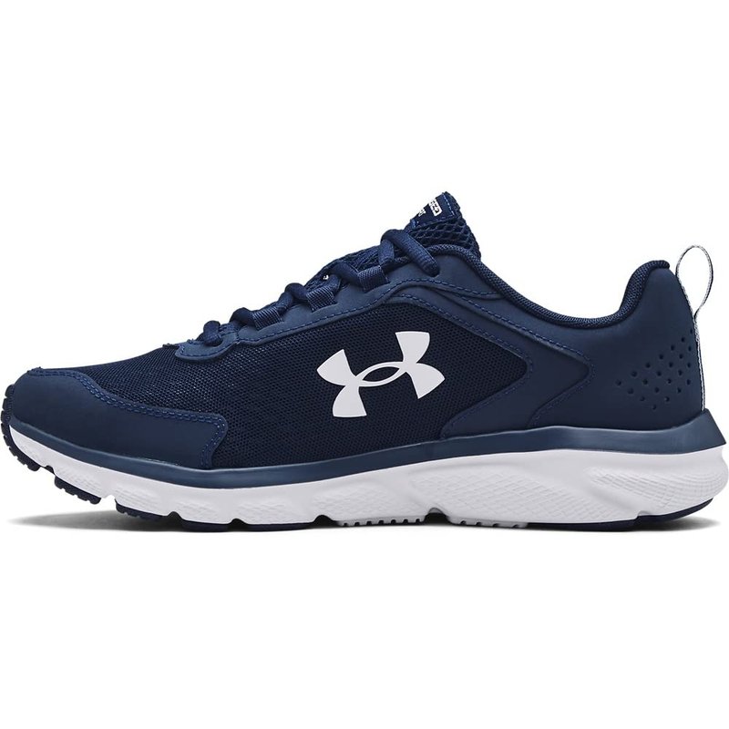 Under Armour Men's Charged Assert 9, Academy Blue (400)/White, 12.5 X-Wide US