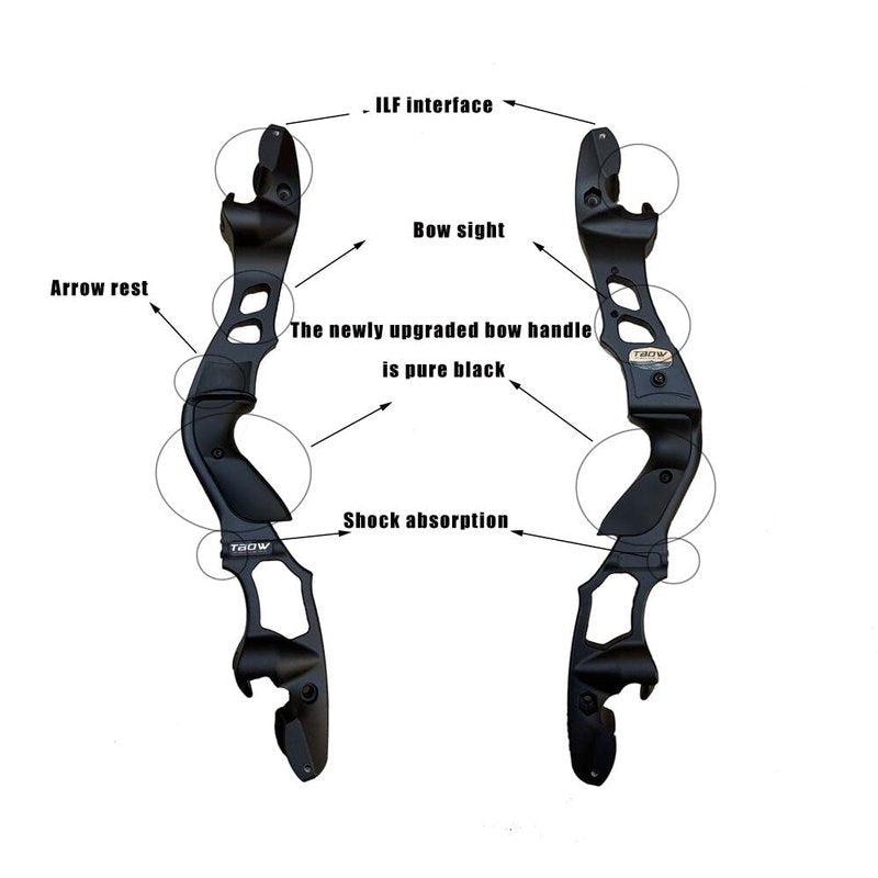 TBOW 62” ILF Recurve Bow with Gordon Limbs 30-60Lbs for Adult Archery Competition Athletic Right Hand (40Lbs)