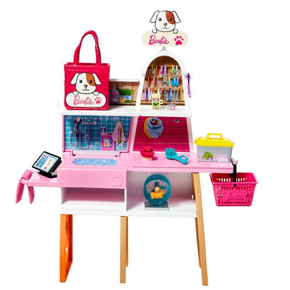 Barbie Doll & Playset, Pet Boutique with 4 Pets, Color-Change Grooming Feature & 20+ Themed Accessories
