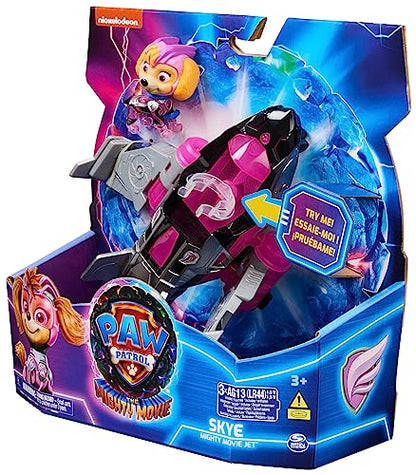 PAW Patrol: The Mighty Movie Aeroplane Toy with Skye Mighty Pups Action Figure, Lights and Sounds, Kids’ Toys for Boys and Girls 3+