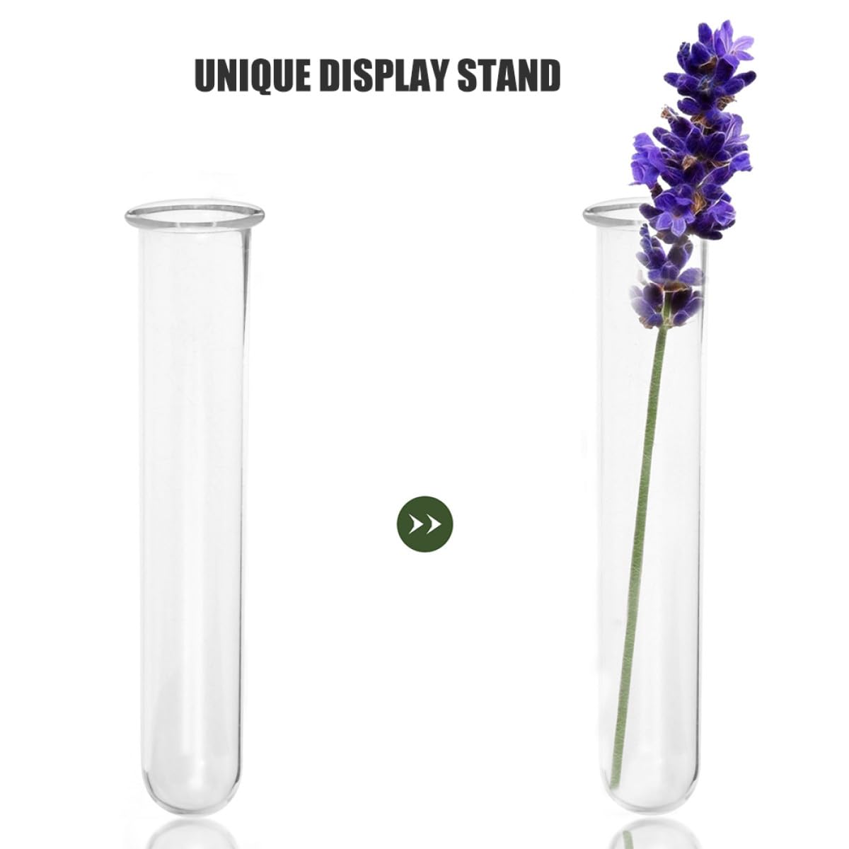 BESTYASH 4pcs Glass Hydroponic Propagation Planter Tubes 2.5x3x18cm Test Tube Vases for Desktop Plant Propagation and Terrarium Accessories Home Décor