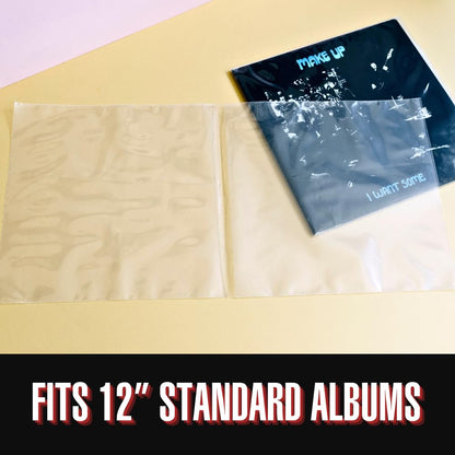 Gatefold Outer LP Sleeves for 12 Inch Vinyl Record Storage | 3 Mil Thick Poly Clear Record Sleeves with Easy Access to Records in Vinyl Albums | Plastic Sleeve Protector (25 Pack)