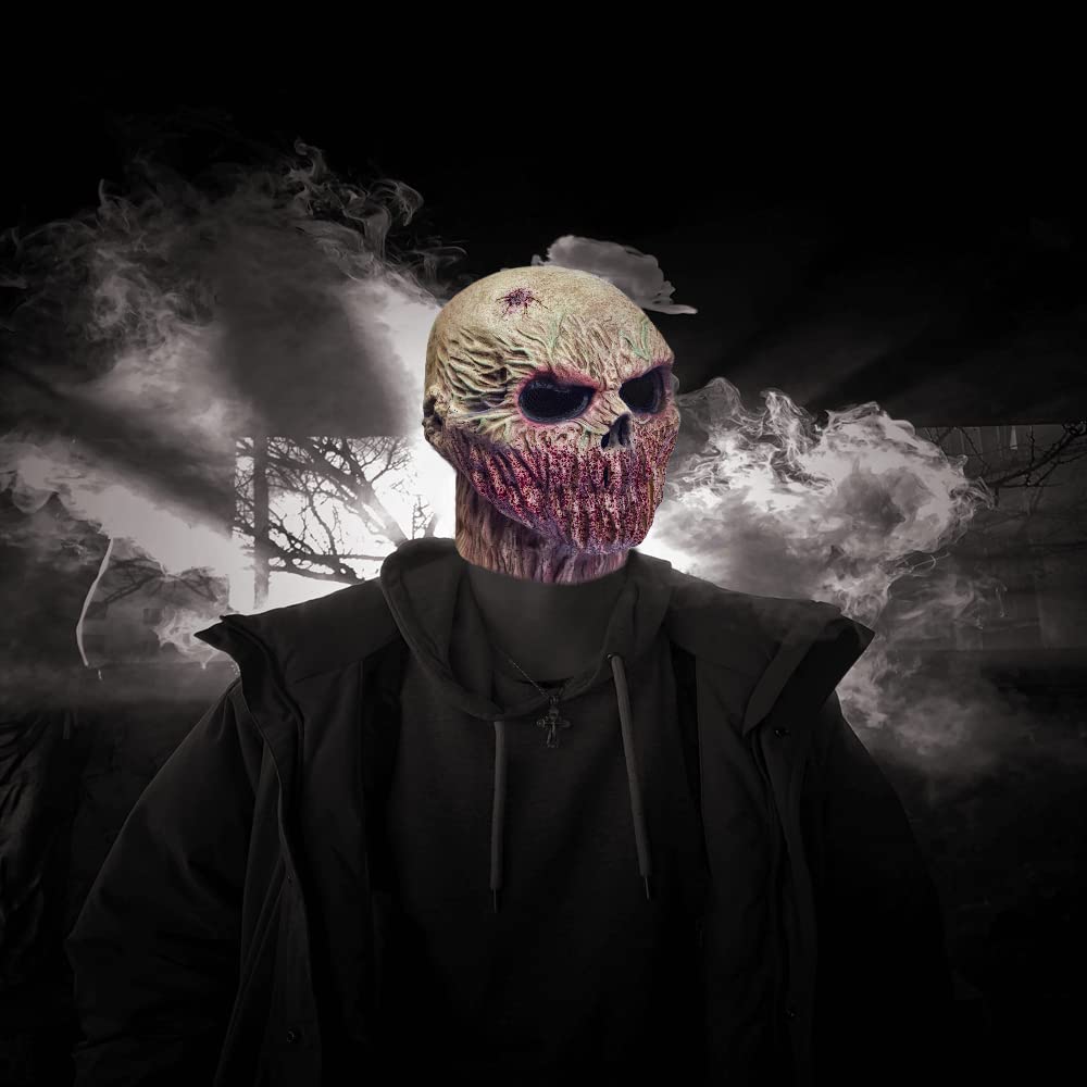 RAPGET Horror Mask Zombie Mask Creepy Mask Old Man Mask Halloween Novelty Costume Party Latex Full Head Mask