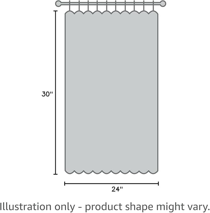 Tollpiz Short Linen Tier Curtains Rod Pocket Semi Sheer Half Kitchen Curtain Burlap Light Filtering Thick Linen Drapes for Bathroom, 30 x 24 inches Long, Natural, Set of 2 Panels