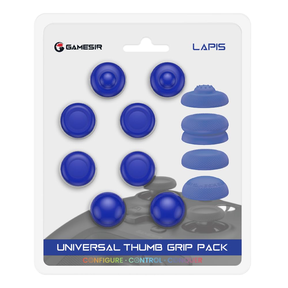 GameSir Thumb Grip Pack for GameSir Controllers(Except X2/X3), Xbox One/Xbox Series Controllers, PS4/PS5 Controllers, Switch Pro Controllers (Blue)