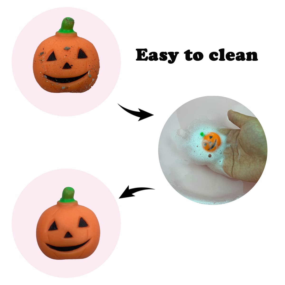 QINGQIU 72 PCS Halloween Mochi Squishy Toys Squishies Halloween Toys for Kids Girls Boys Halloween Party Favors Halloween Treat Bags Gifts