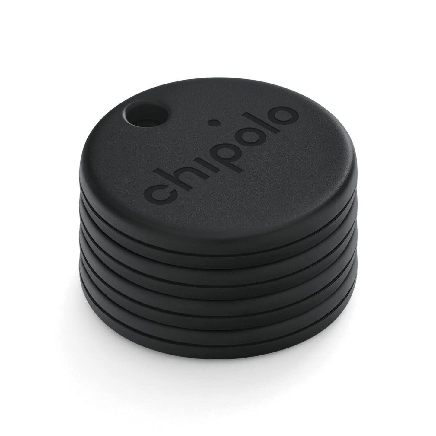 Chipolo ONE Spot - 4 Pack - Finder, Bluetooth Tracker - Works with The Apple Find My app (only for iOS) (Almost Black)