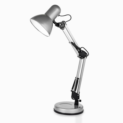 Status Valencia Desk Lamp | Angled Desk Light | Silver Desk Lamp | Study, Office, Bedroom | SADL2429AESC16