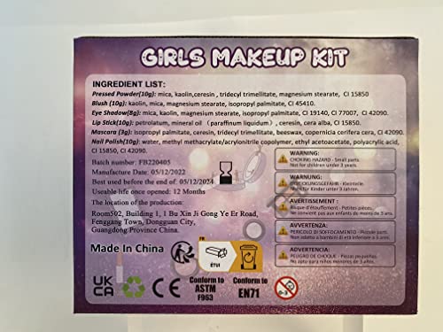 Flybay Kids Makeup Sets for Girls, Children’s Washable Makeup Kit Girl Toys, Pretend Play Girls Make Up Set with Realistic Tools Christmas Birthday Gifts for Girl Ages 4-9