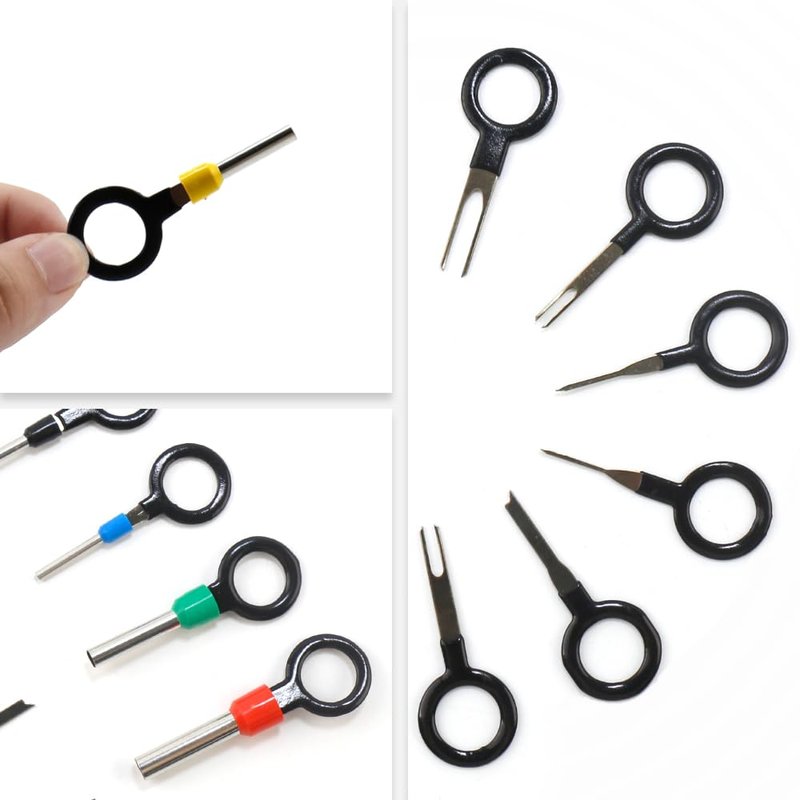 Connector Pins Crimped Terminal Kit - Automotive Electrical Wire Removal Set | Non-Insulated Male & Female Plugs | 1-3.5mm Sizes