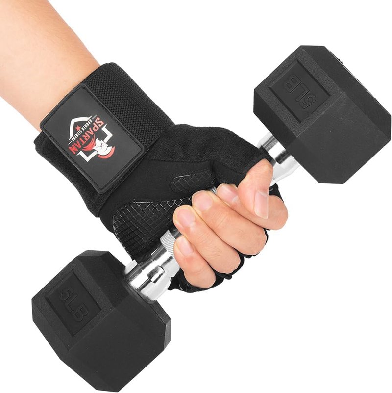 Spartan Gym Gloves - Weight Lifting Gloves with Wrist Support | Breathable Non-Slip Grip for Men & Women
